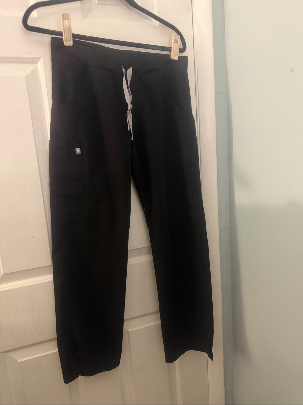 FIGS Technical Collection Black Scrub Pants Small Petite Cargo